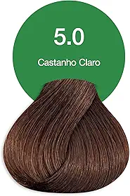 5.0 Castanho Claro Coloracao Creme Permanente Vegana Acquaflora 60g