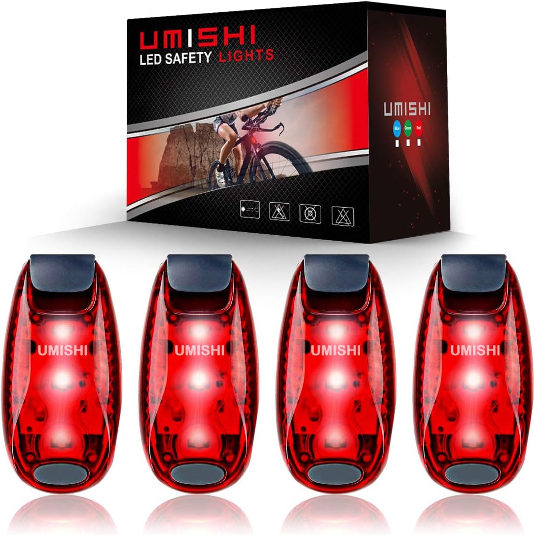 LED Safety Light (4 Pack) - Clip On Running Lights for Runner, Kids, Joggers, Bike, Dogs, Walking The Best Accessories for Your Reflective Gear, Nighttime, Bicycle Cycling