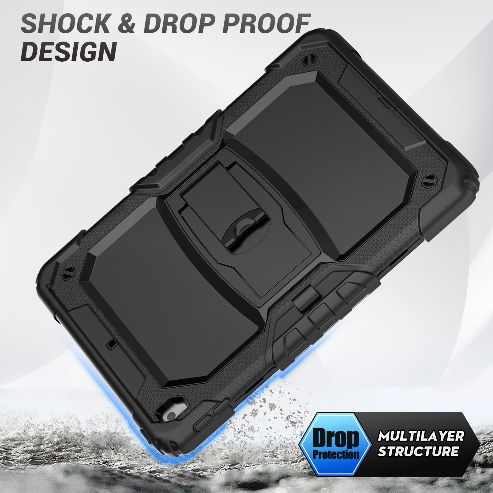 Custodia SEYMAC Per IPad 10.2 Pollici (9a/8a/7a Generazione) - Antiurto Con Protezione Schermo, Supporto Pieghevole, Portapenne E Tracolla - Rosso