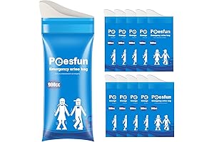 Portable 12-Pack Unisex Travel Urinal, 900ml Disposable Urine Bags for Cars