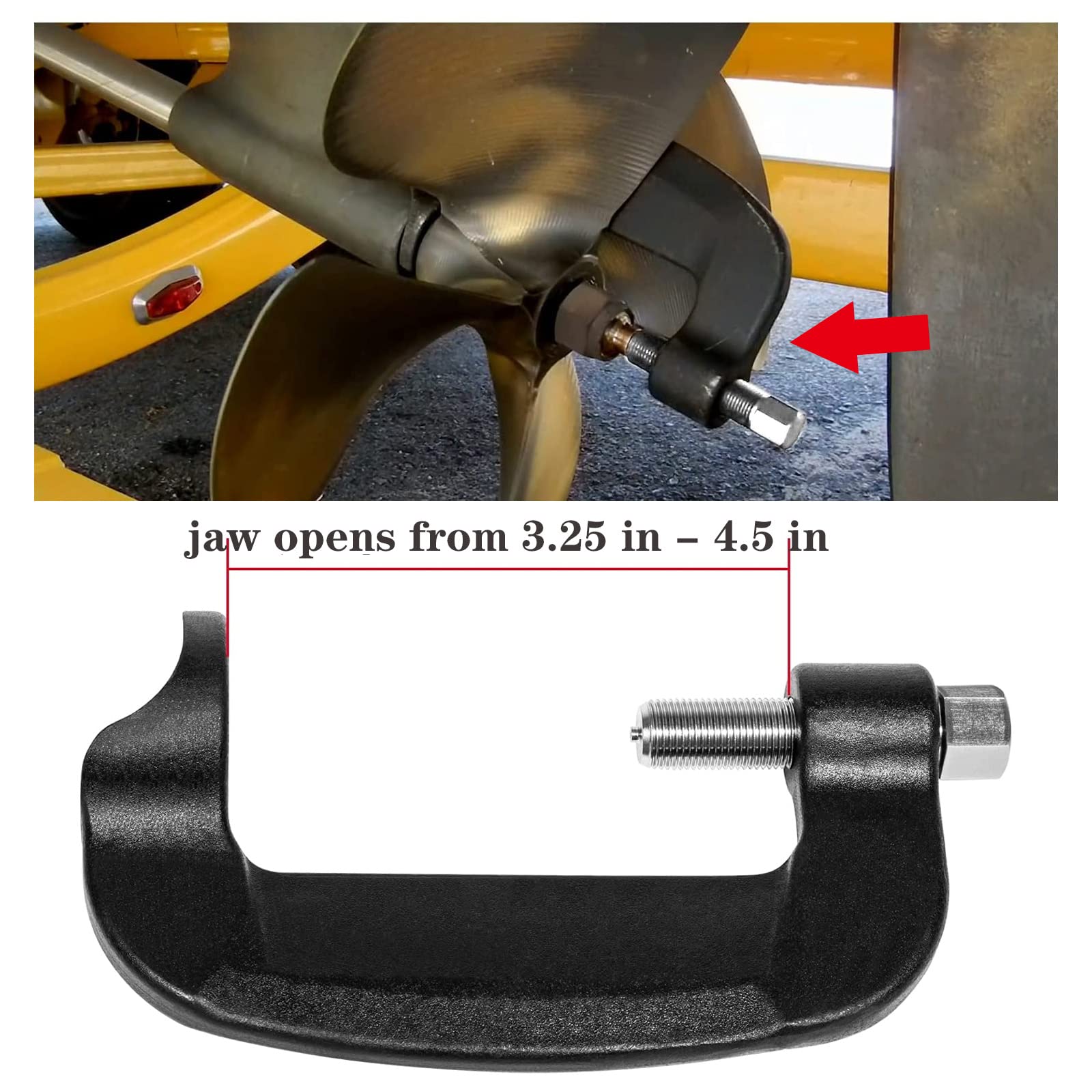 E-cowlboy 330S Propeller-Abzieher Für 1 1/4 Zoll Wellen – Aus Legiertem Stahl, Mit Schwenkbarer Spitze, Für 2-, 3- & 4-Flügel-Propeller Von Booten