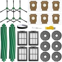 Replacement for the iRobot Roomba Plus 505 Combo and 405 Combo Robot Vacuum Cleaner, 25 Packs, 2 Main Brushes, 4 Filters, 6 Side Brushes, 6 Cloths, 6 Bags, 1 Protective Strip