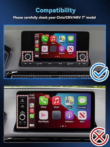 Miniatura 2 de LANTU para Civic Protector de pantalla de vidrio templado Anti-reflejo Centro Control Radio GPS Pantalla Táctil Láminas 7 ''