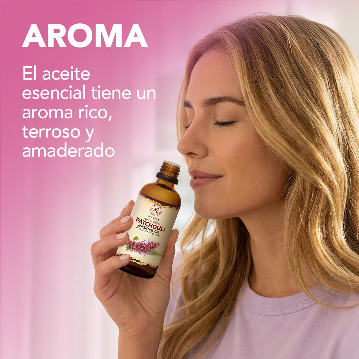 Aceite Esencial de Pachulí 50 ml - Pogostemon Cablin - Natural y Puro - Aceites Esenciales para Difusores - Fragancias para el Hogar - Jabones y Velas - Sauna - Aroma Duradero - Aromaterapia