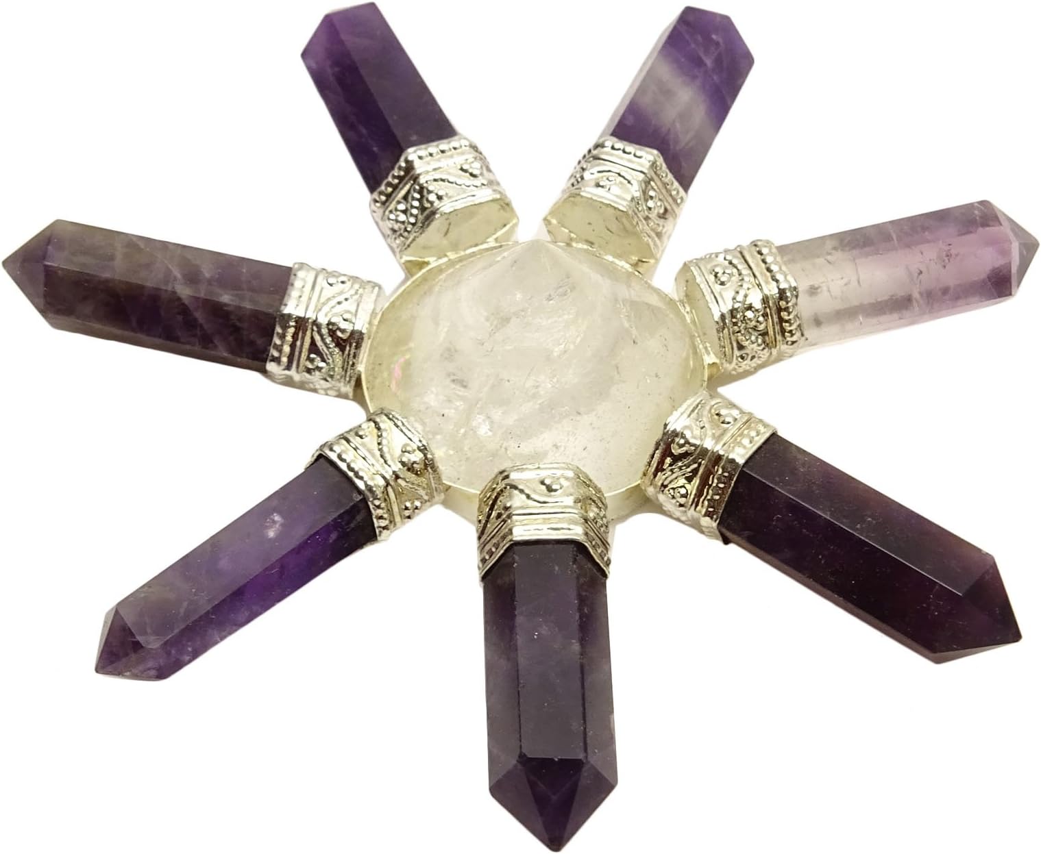 HARMONIZE 7 Points Amethyst Energy Generator Reiki Healing Crystal Spiritual Gift Stone