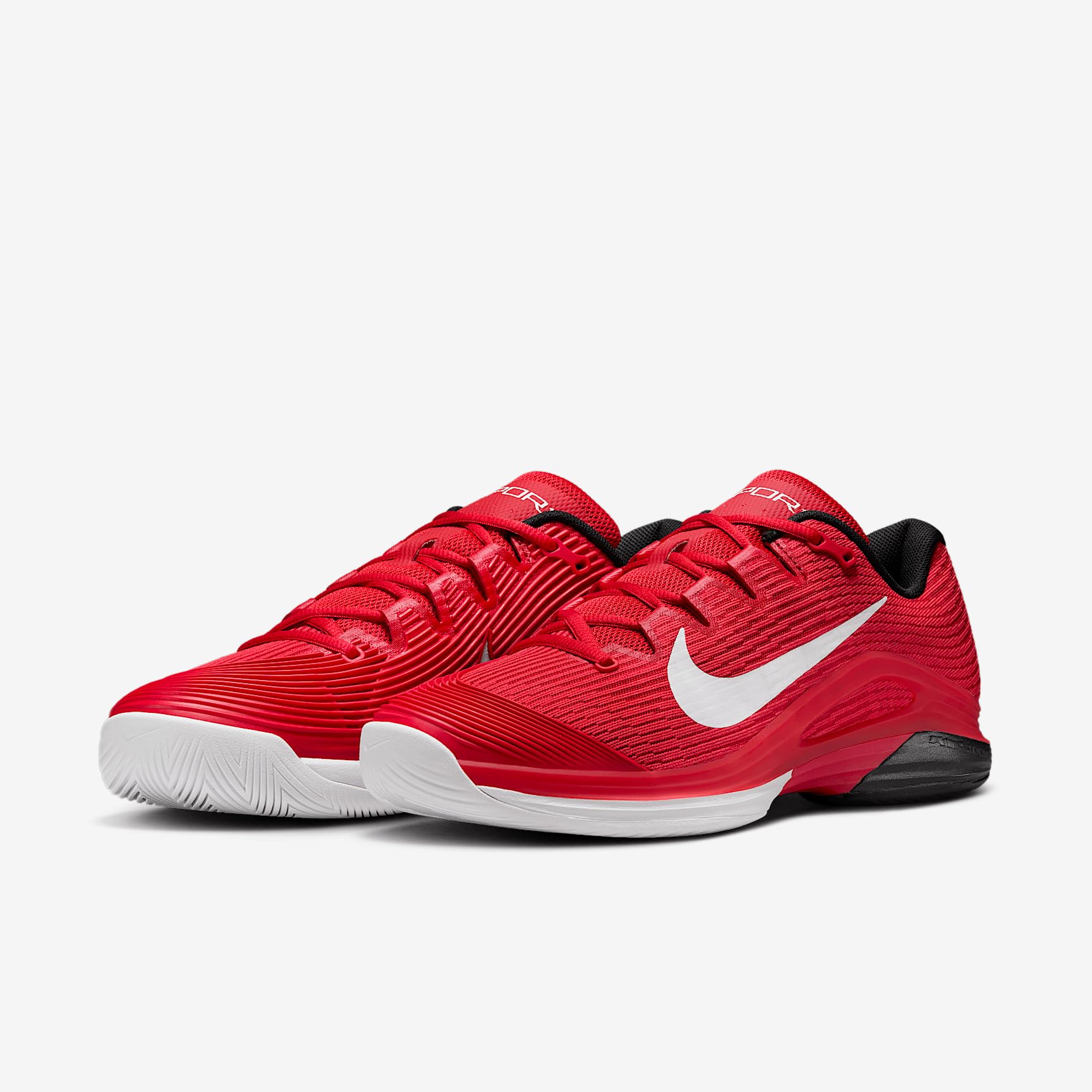 Nike Vapor 12 - Tenis de pista dura para hombre (FV5552-600, rojo universitario/negro/rojo gimnasio/blanco), University Red/Black/Gym Red/White, 47.5 EU