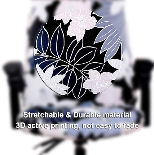 Miniatura 4 de WOMACO - Fundas para silla de oficina estampadas, fundas elásticas para silla de computadora, fundas universales para silla de jefe, estilo moderno