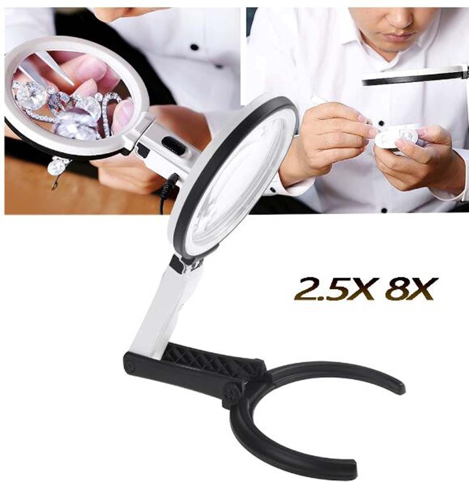ダブルライトモードの調整可能な明るさ拡大鏡ツール。詳細なコインフロント検査のためのリアルタイムイメージング。宝石商のための人間工学的  Amazon.co.jp: 2.5倍8倍の拡大鏡レンズと光LEDの拡大鏡拡大鏡、宝石類の作成、コイン検査、地図、新聞拡大鏡 : 文房具 ...