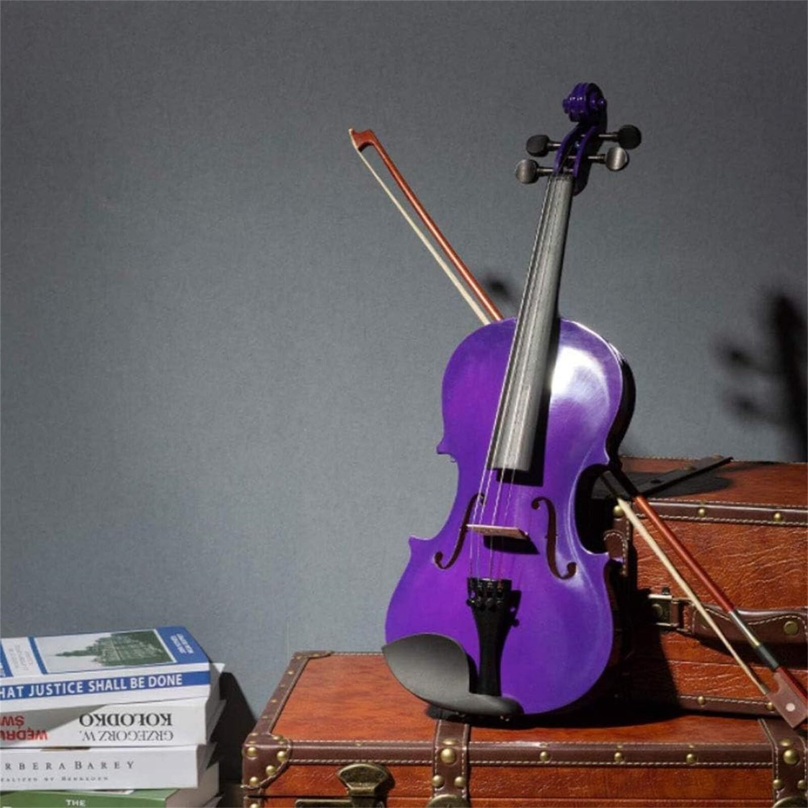 Violín Para Principiantes SADPRKR - Tamaños 1/8, 1/4, 1/2, 3/4, 4/4 - Kit Completo Con Estuche, Arco Y Colofonia