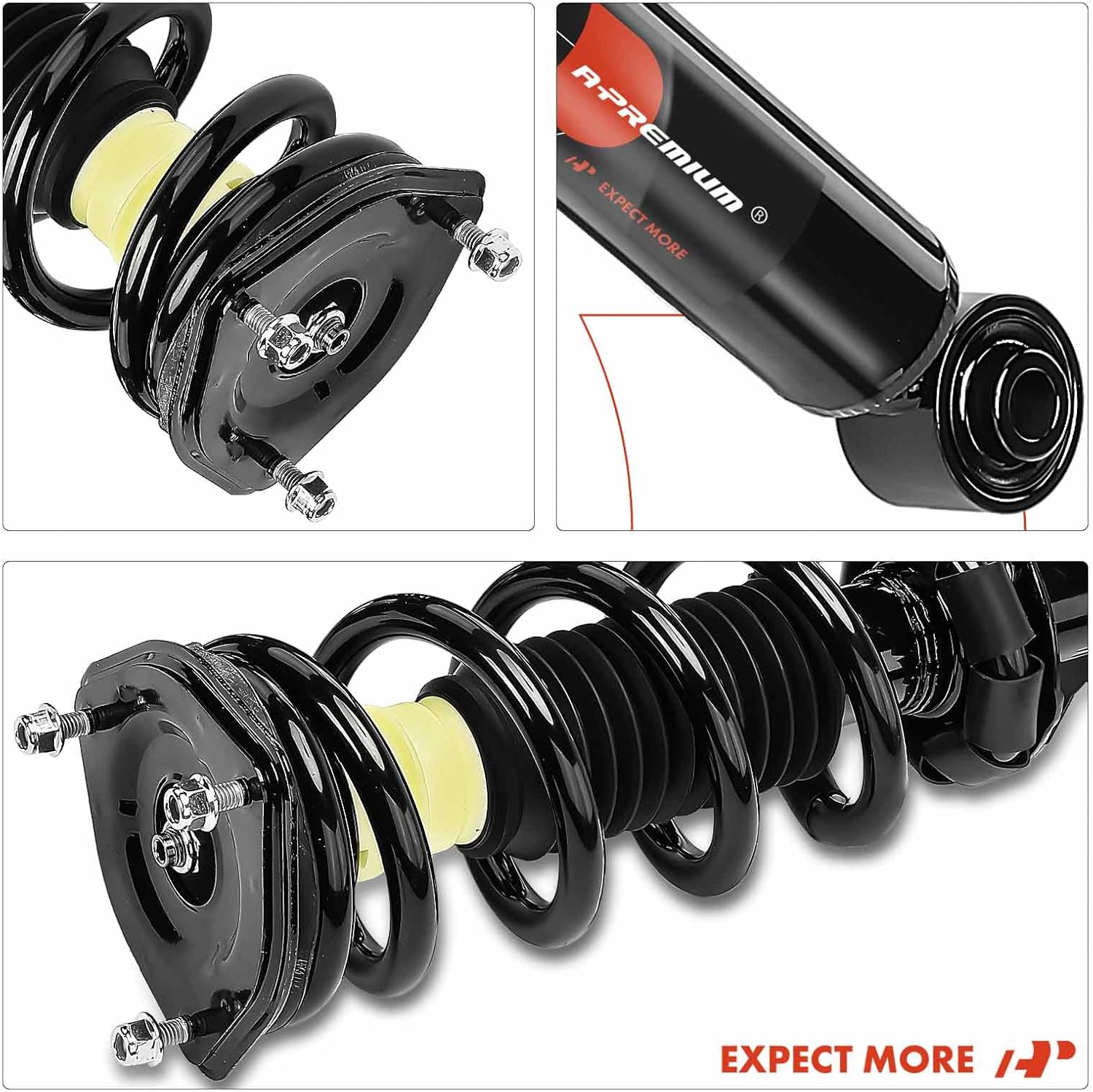 A-Premium Front Pair (2) Complete Strut and Coil Spring Assembly Compatible with Nissan 370Z 2009-2020, Driver and Passenger Side