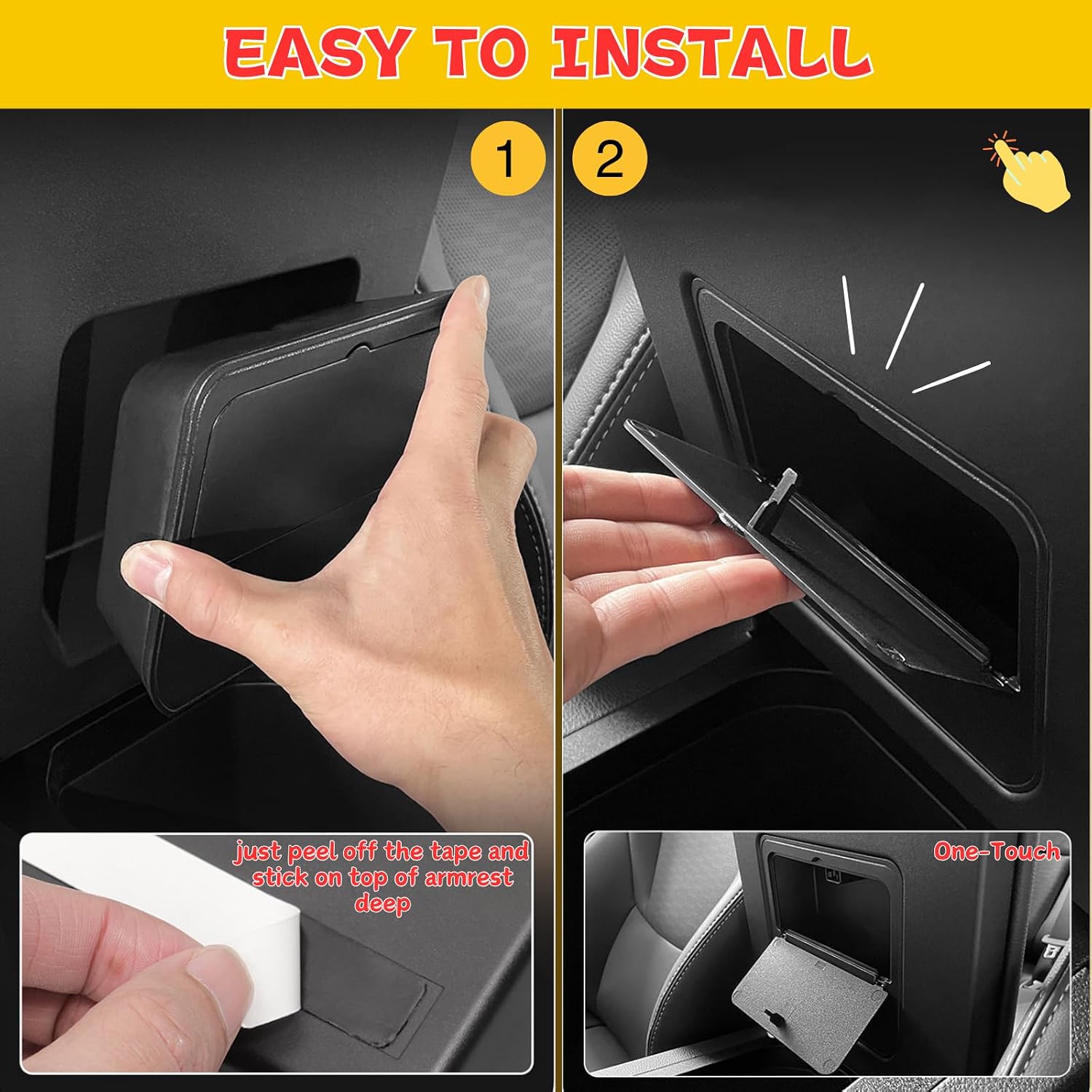 for 2026 2025 2024 Toyota Land Cruiser LC250 Prado Center Console Organizer Armrest Hidden Compartment Storage Box Car Accessories Interior Middle Center Console Tray (Not for First Edition)