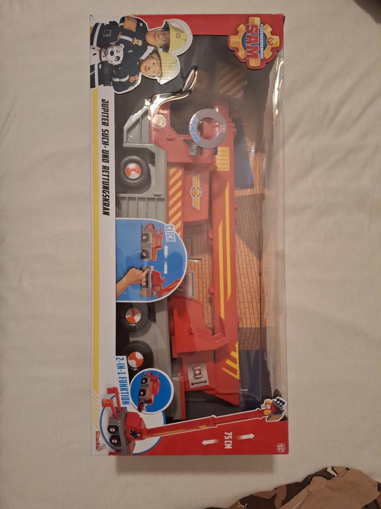 Simba 109252517 - Grúa de Juguete de Sam Bombero (50 cm) - Vehículo de Rescate 2 en 1 Simba 109252517 - Grúa de Juguete de Sam Bombero (50 cm) - Vehículo de Rescate 2 en 1