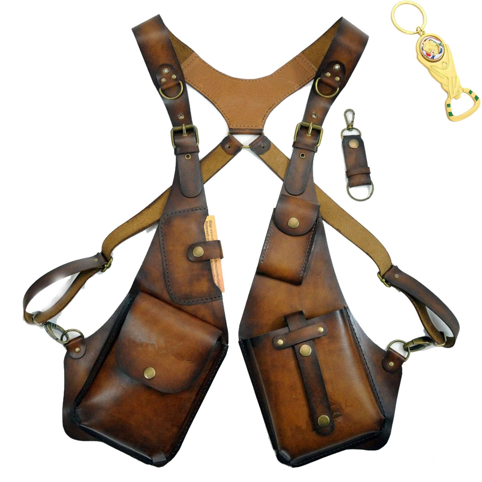 Underarm Shoulder Bag for Men and Women,Premium Leather Adjustable Holster Under Arm Bag,Sentinel Shoulder Bag