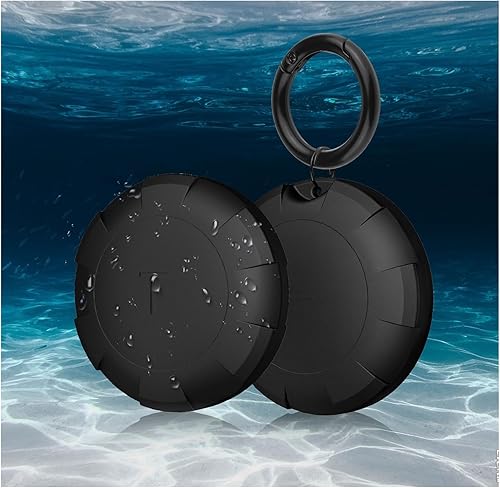 Miniatura 2 de Funda impermeable IPX8 para Airtag, paquete de 2 llaveros de cubierta completa con adhesivo 3M para collar de perro, equipaje
