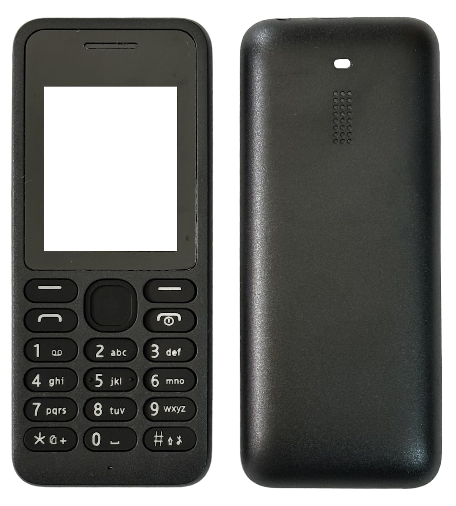 Compatible with Nokia 130 (2014) Replacement Front and Back Body Housing Panel with Keypad - Black-image-12