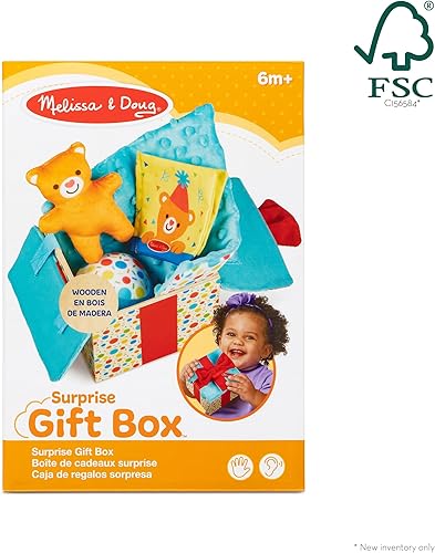 Miniatura 3 de Melissa & Doug Wooden Surprise Gift Box Infant Toy (5 Pieces) Baby Toy Gift Set, Tactile Sensory Toy for Babies and Toddlers - FSC-Certified