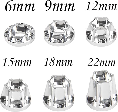 Miniatura 2 de Vgoohobby Metal RC - Extensión de cubo hexagonal de 0.472 pulgadas compatible con llantas de 1.92.2 pulgadas Axial SCX10 Traxxas TRX4 D90 110 RC