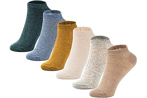 Comfy Women's 100% Cotton Ankle Socks for Everyday Wear