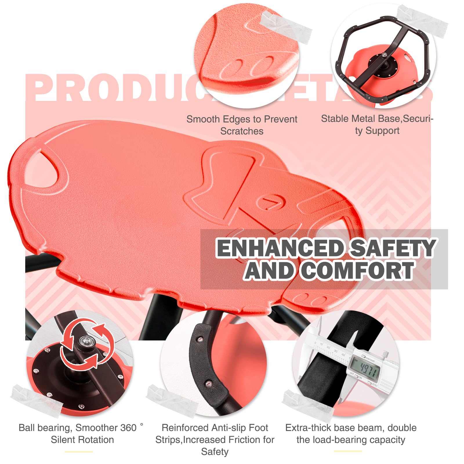 Carrousel Chaise pivotante pour enfant avec poignée, chaise pivotante à 360°, jouet d'autisme, aide à l'entraînement physique et à l'équilibre, chaise d'équilibre pour garçons et filles