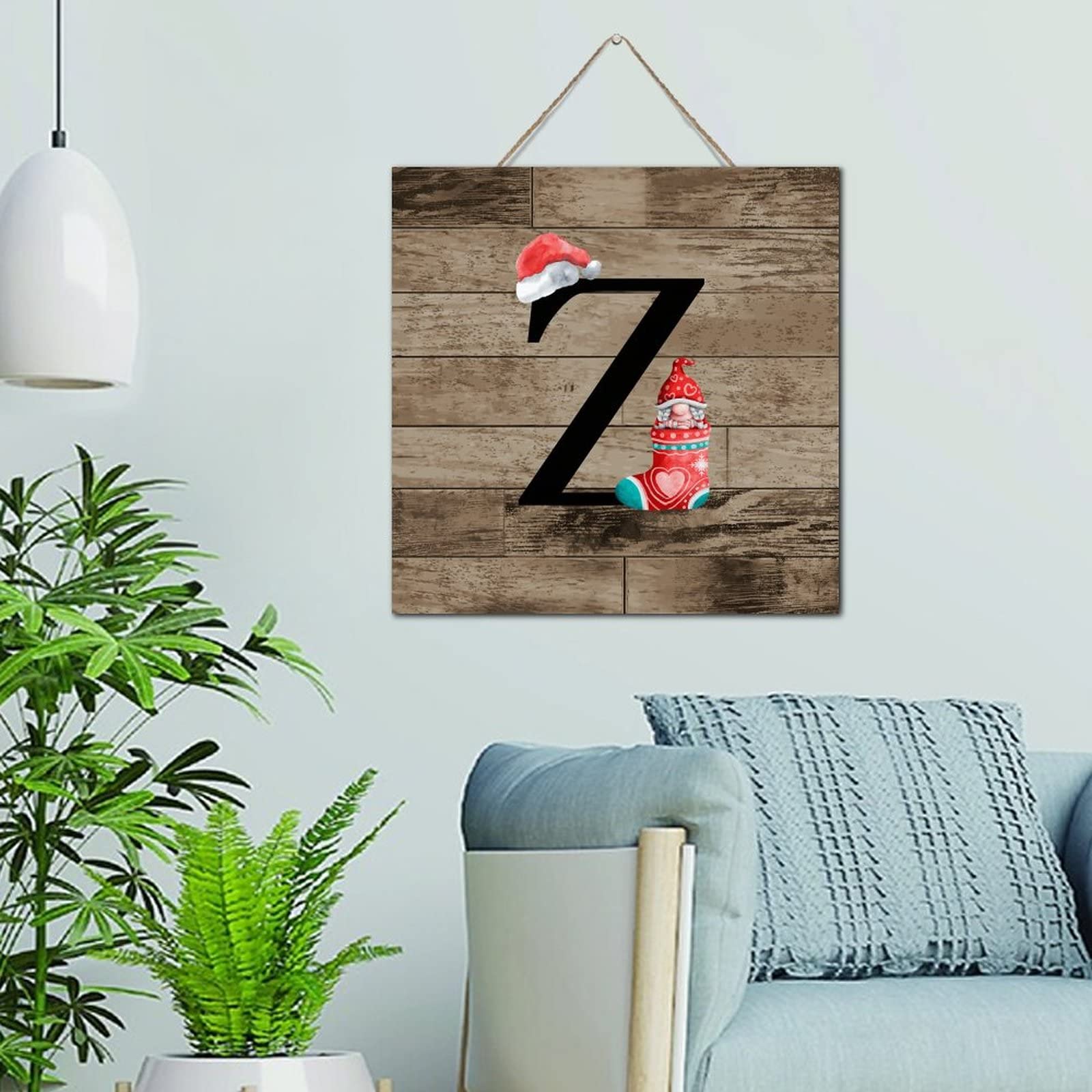 Monogramme Initiale Z en bois vieilli : l'élégance d'une plaque rétro haut de gamme