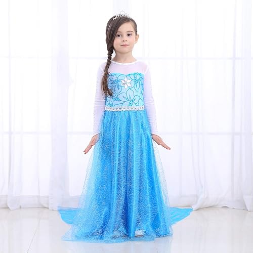 Miniatura 2 de Plustrong Vestido Elsa para niñas, vestido de princesa, disfraz de Elsa para niña pequeña