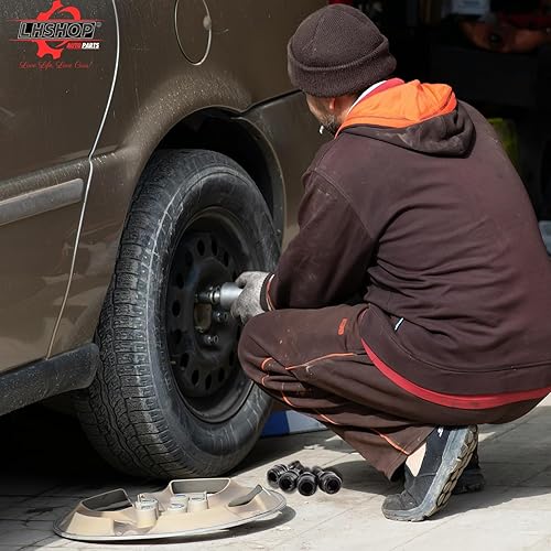 Miniatura 6 de Tornillos de rueda de bloqueo M14 x 1.5 con llave de bloqueo para BMW, Volkswagen (VW) Golf Jetta Beetle Passat Audi, acero sólido, negro, juego de 5