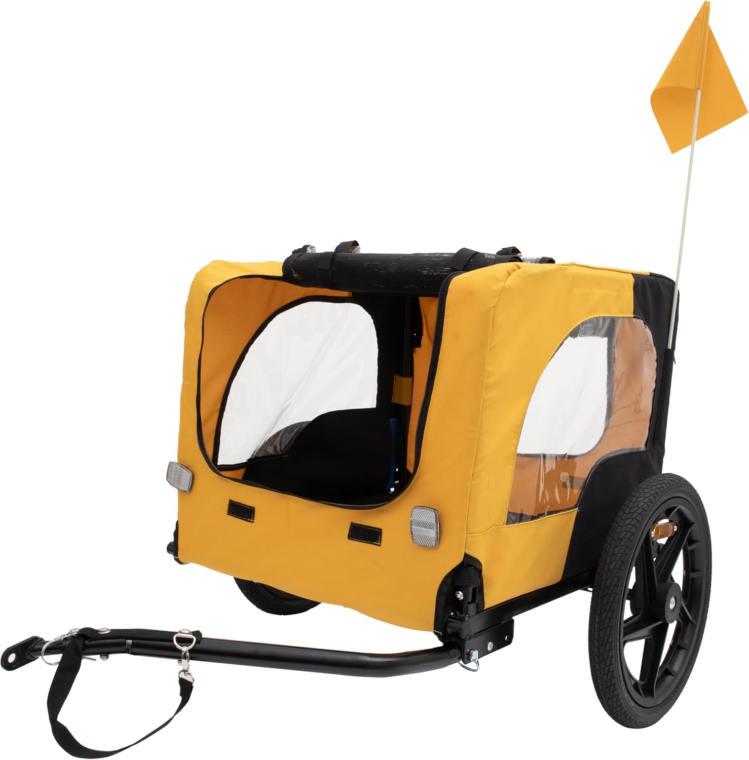 Pet Bike Trailer Dog Cart for Bicycle,Suitable for Small and Medium Pets, Easy Folding Cart Frame, Quick Release Wheel, Non-Slip Floor, Internal Leash