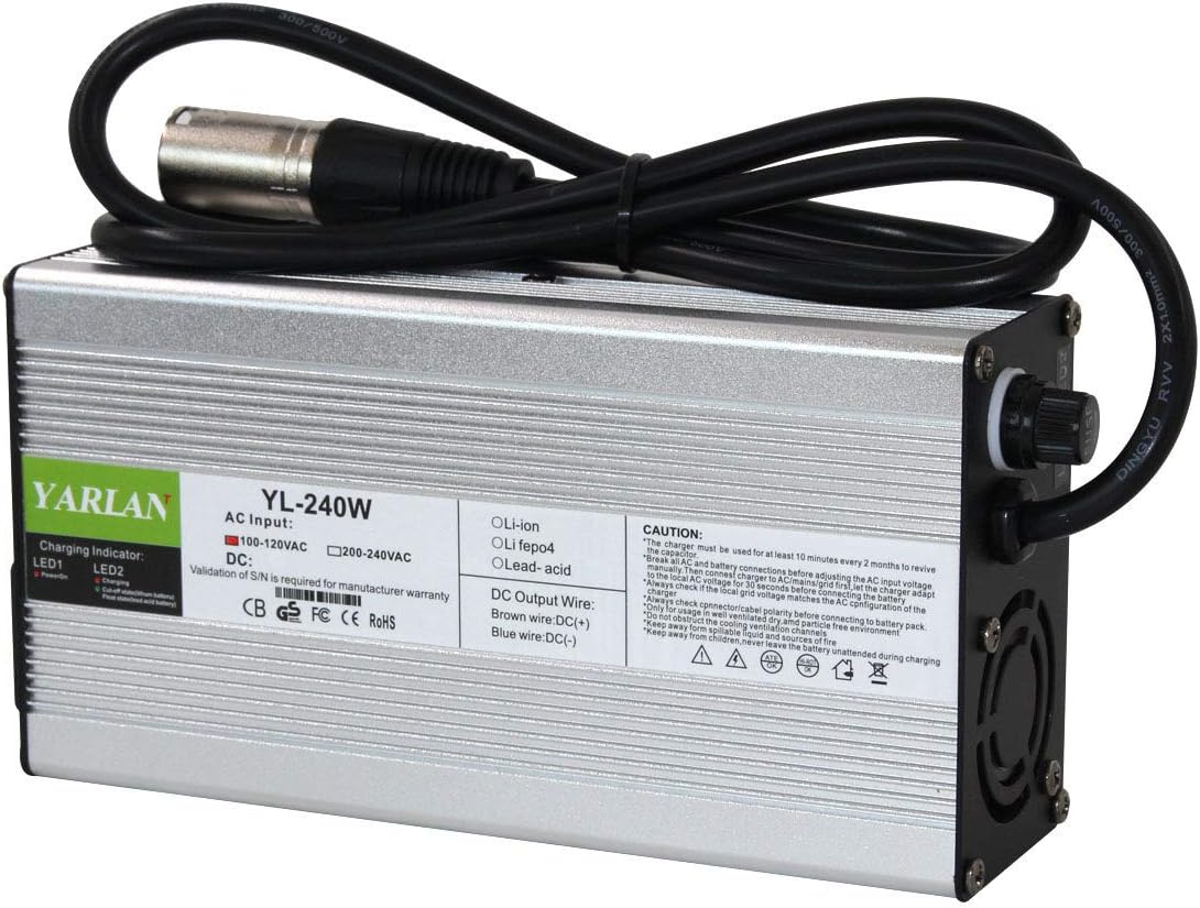 Aazon.co: 58.8V 2A Charger Is Suitable For 14S 51.8V LI-ion Battery