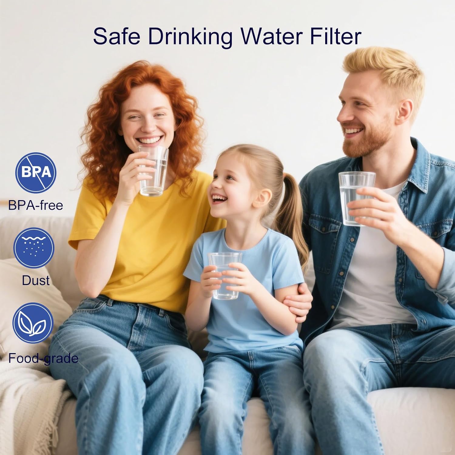 4 Pack WD-PF-01A Plus Replacement Filters for All Waterdrop Pitcher and Dispenser Filtration Systems, Reduces PFAS, PFOA/PFOS, Chlorine, Last Up to 3 Months or 200 Gallons