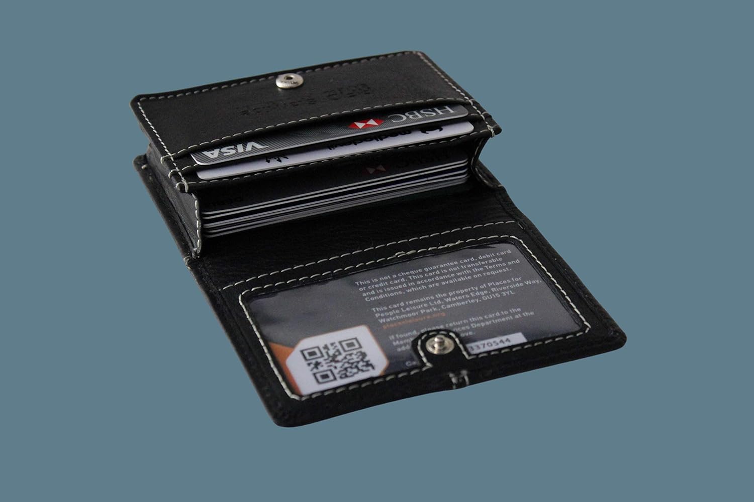 Starhide Men's Genuine Soft Leather Credit/Business Card Holder Case Wallet Black