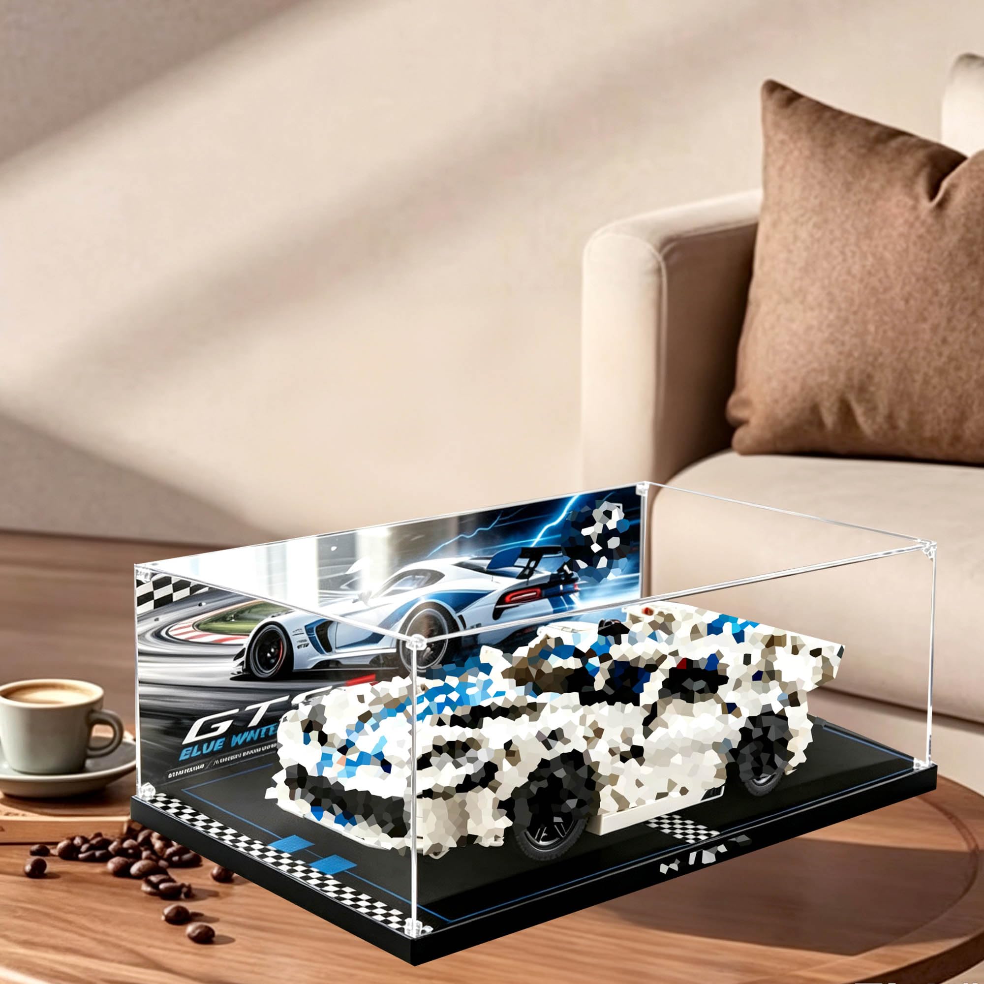 Vetrina compatibile con Le-go 42234 Racing Set (sfondo)