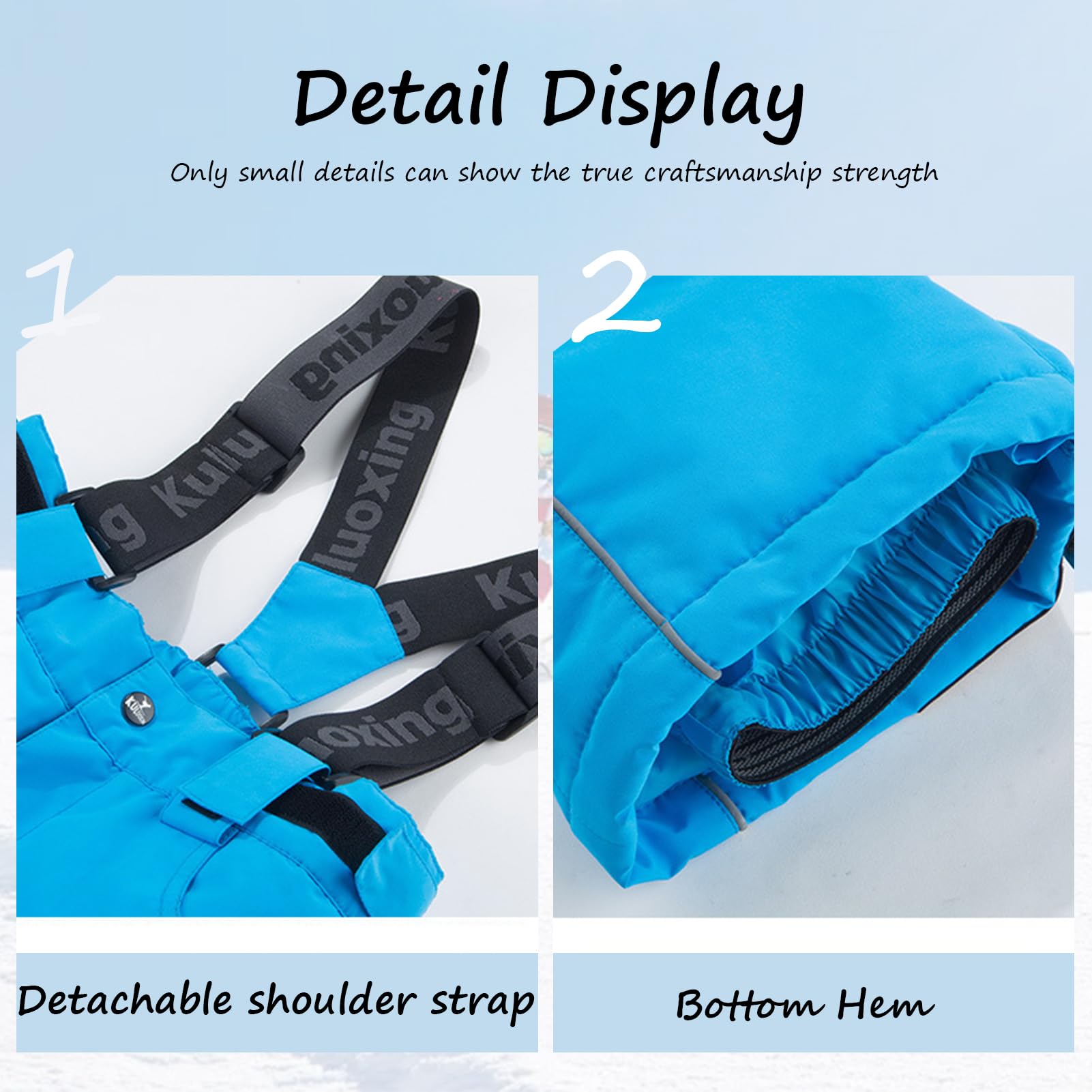 Conjunto de traje de esquí infantil de 2 piezas con capucha, traje de nieve impermeable a prueba de viento para niños y niñas, chaqueta de esquí cálida y pantalones de esquí, geométricos y