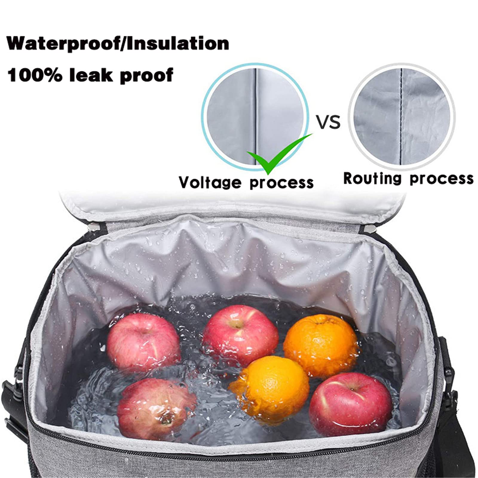 Sac Isotherme,Grande Portable Lunch Bag Sac-Glacière Cooler Bag Sac De Repas Glaciere Souple Isotherme 35L,pour Plage Camping Travail BBQ (Blue)