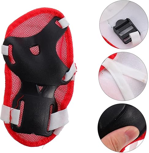 Miniatura 9 de Toddmomy 2 juegos de equipo de patinaje sobre ruedas, traje de ciclismo, rodilleras para niños, rodillera para deportes montar, coderas al aire