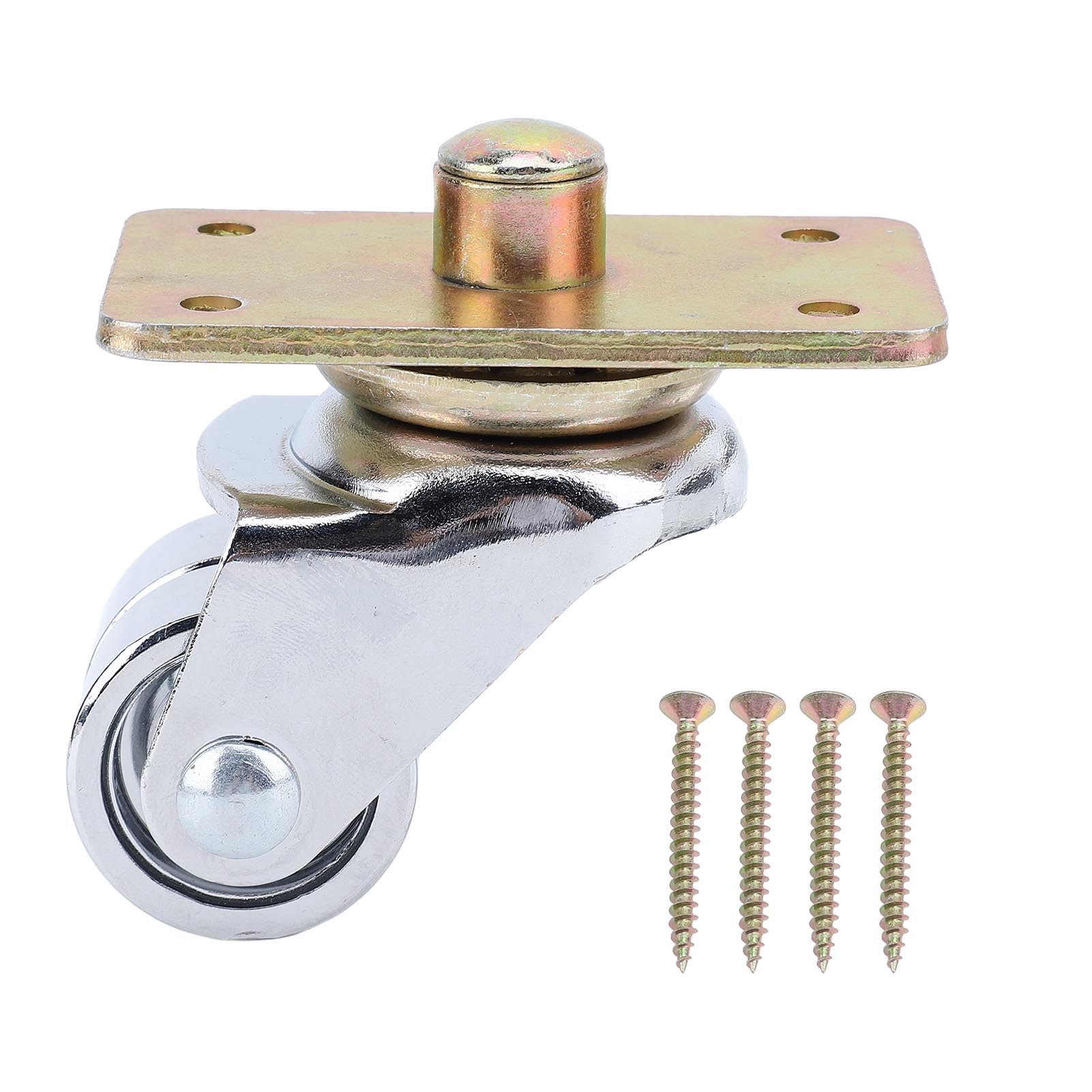 Natudeco Upright Piano Wheel 360 Degree Iron Rotation Caster with Top Plate Installation Hardware for Piano Frame Home Furniture Bookshelf Sofa