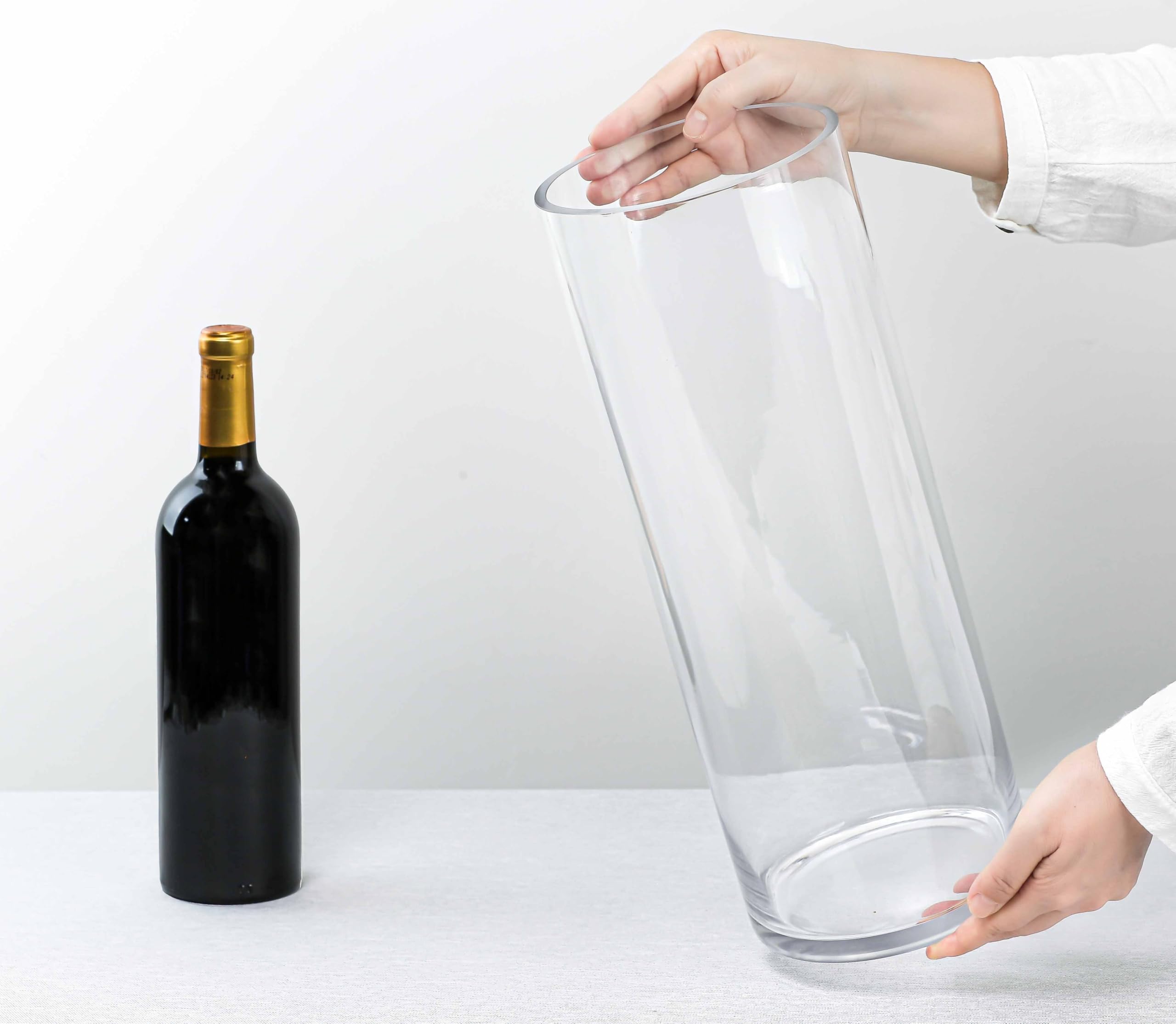 Amazon.com: CYS EXCEL Cylinder Clear Glass Vase (H-16