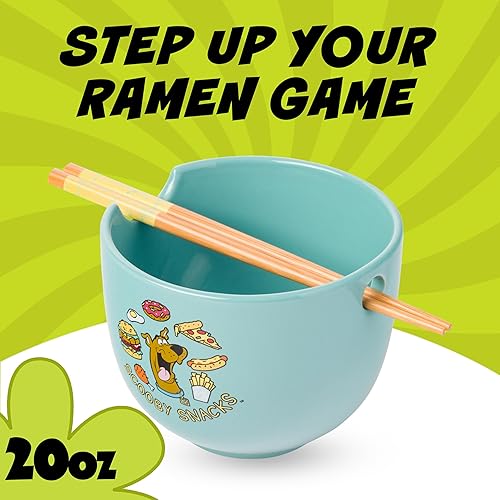 Miniatura 177 de Silver Buffalo The Powerpuff Girls Girl Power Featuring Blossom, Bubbles, and Buttercup Ceramic Ramen Noodle Rice Bowl with Chopsticks, Microwave