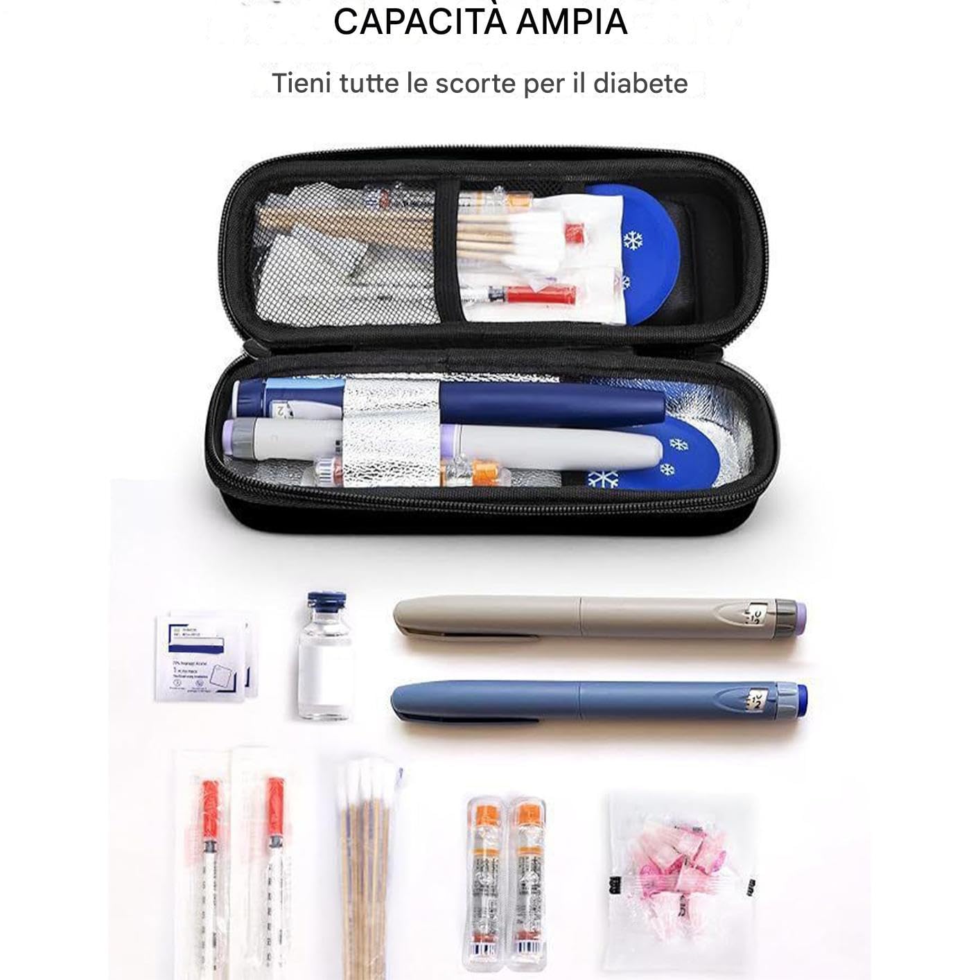 Borsa Termica Da Viaggio Per Medicinali Scatola Termica Farmaci Refrigerata | Contenitore Farmaci Con Display Temperatura Per Viaggi Casa Ospedale Aereo Auto Esterno