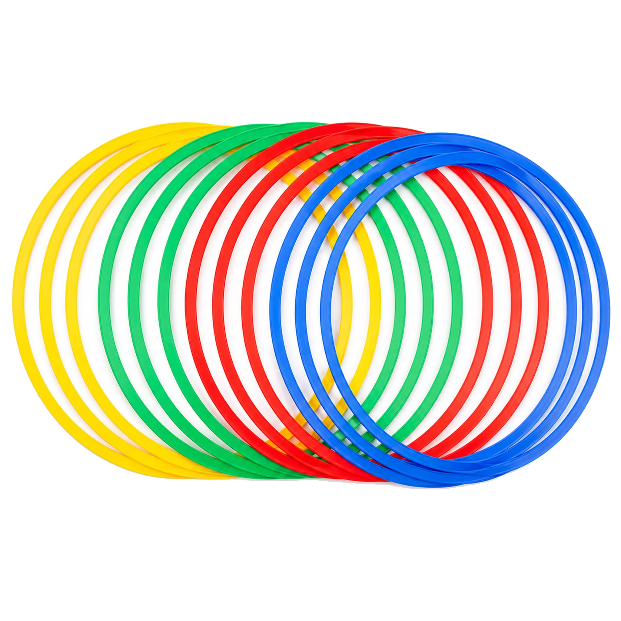 HAEST - 12 Cerchi Colorati per Fitness ed Esercizi di coordinazione - 45 cm