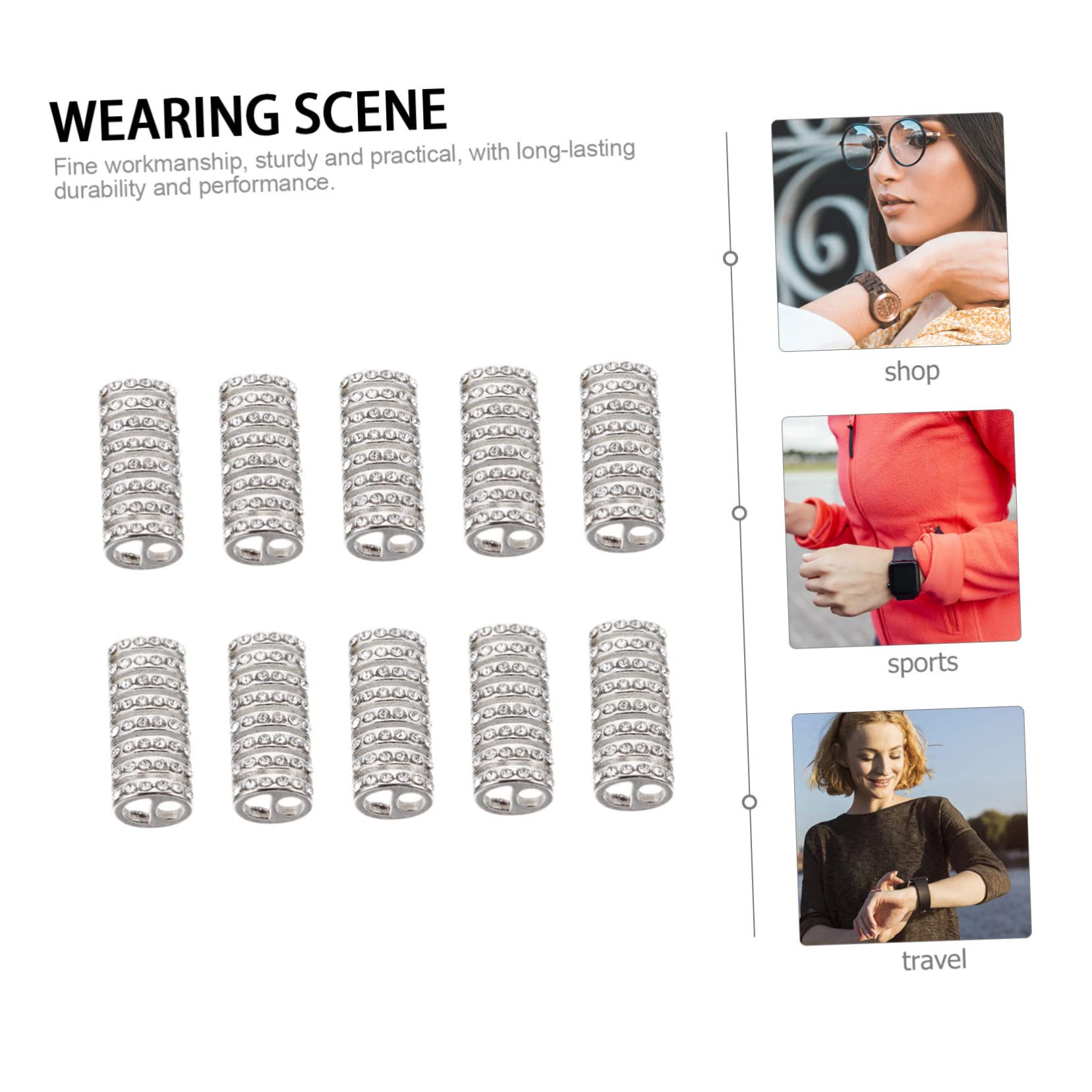 3sets Rhinestoned Uhr Strap Connector Armband Austauschbare Band Adapter 10 Stücke * 3