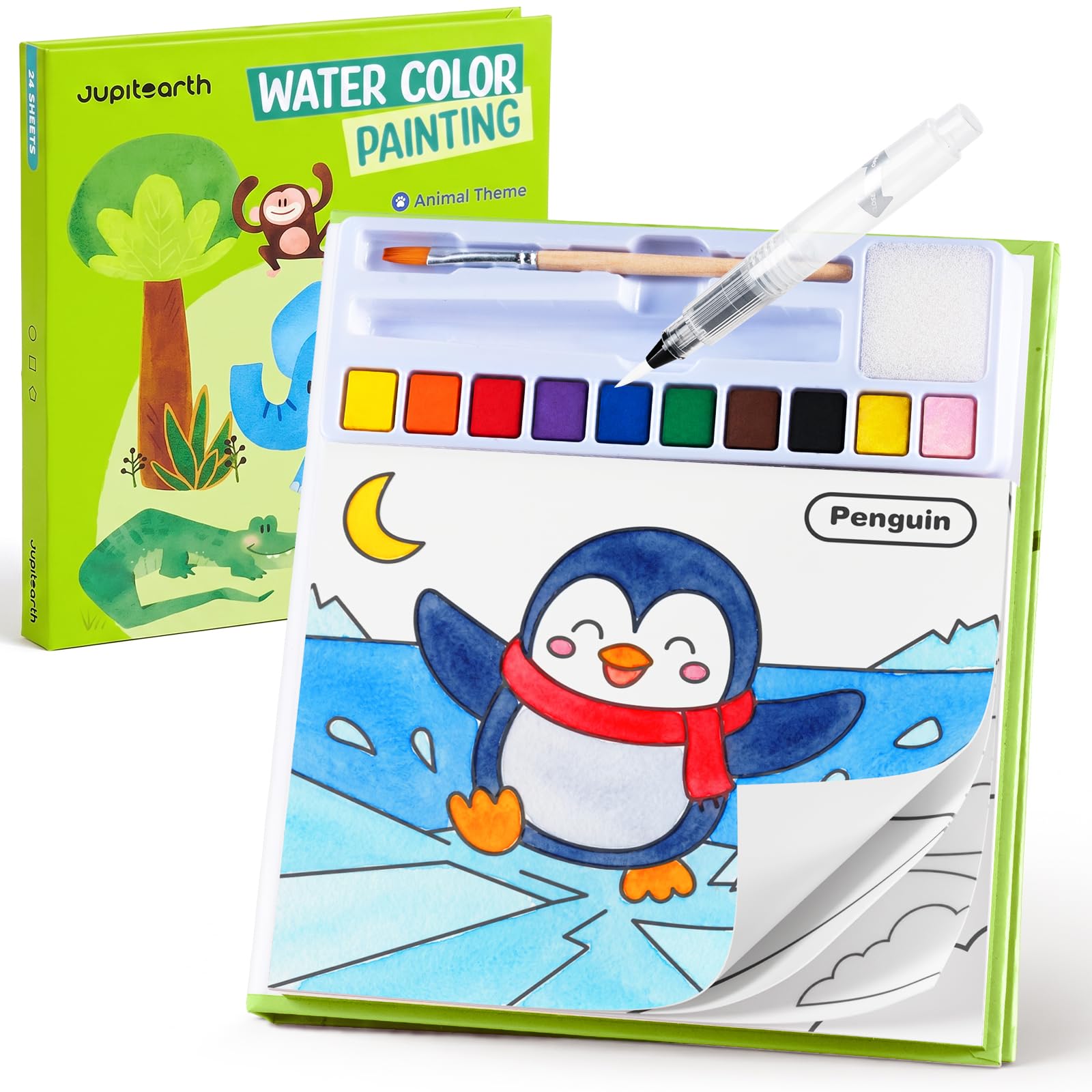 Paint with Water Coloring Books for Toddlers & Kids, Cute Animals