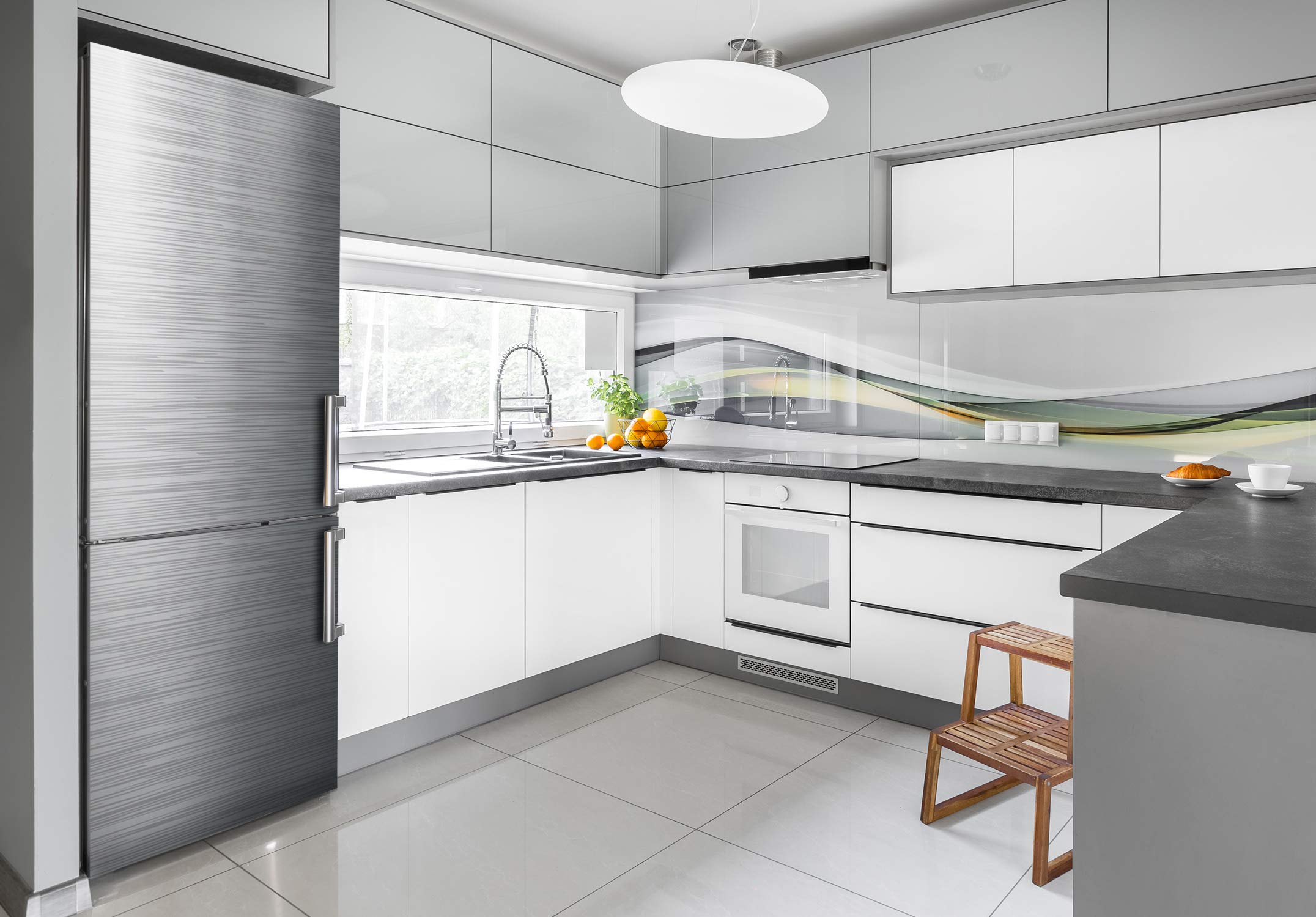 Tulup Autocollant Frigo Réfrigérateur 60x180cm - Le Chemin De La Plage - Décor 3D Auto-adhésif Magnifique