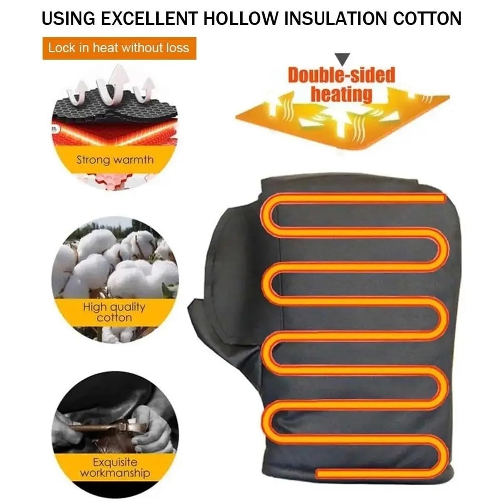 Guanti manubrio scooter Copri manubrio moto Manubrio bici elettrica invernale antivento addensato con striscia riflettente impermeabile calda