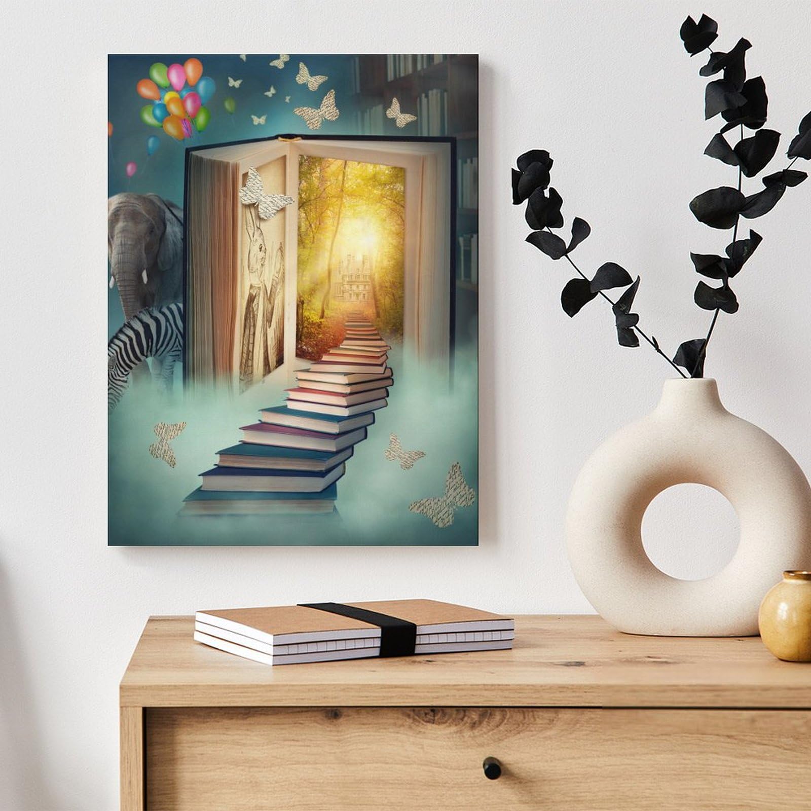 キャンバス プリントアート 本を読む人 額付き 絵画 インテリア