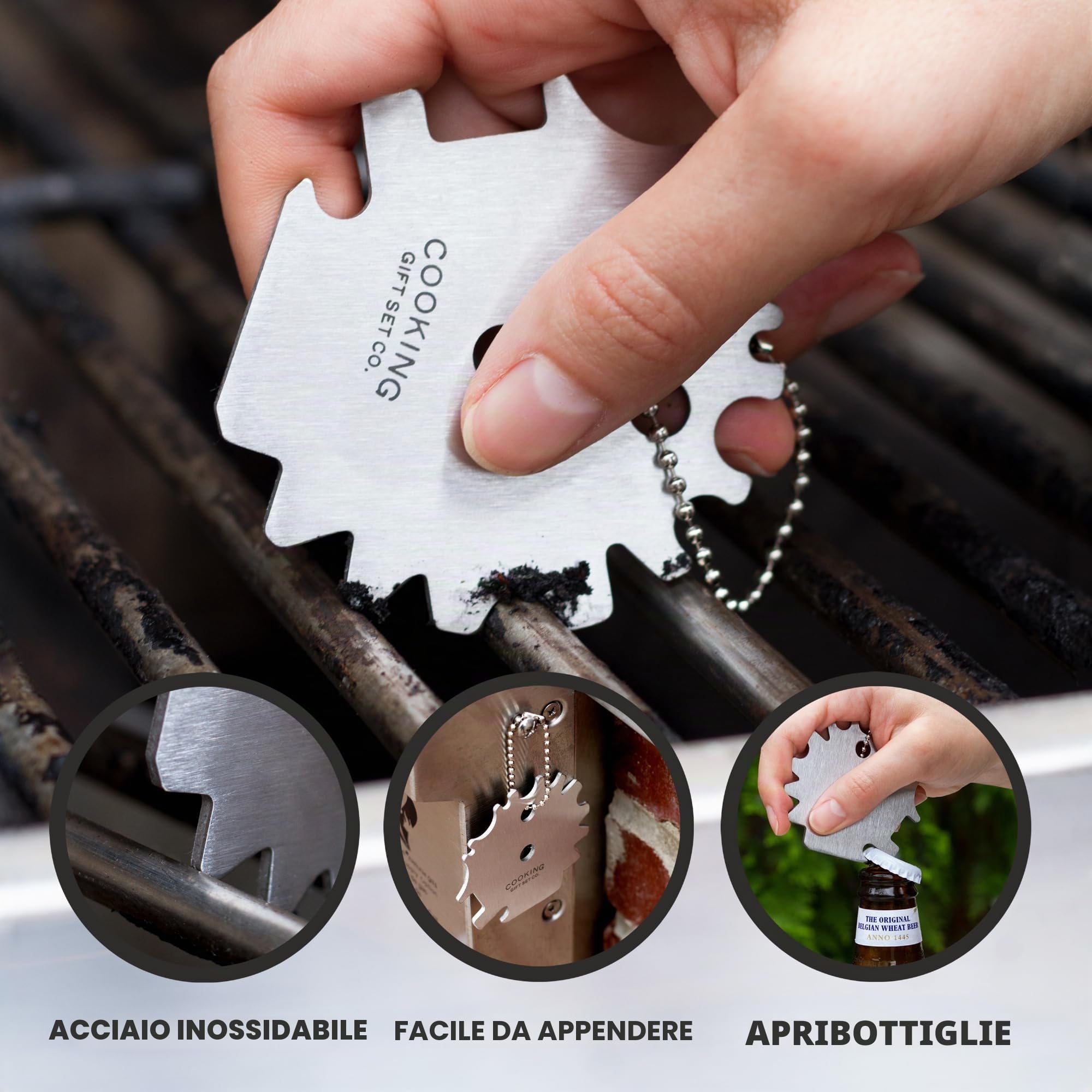 Cooking Gift Set Co. | Set barbecue a legna per uomo | Regalo per papà, fidanzato e marito | Accessori per barbecue, idee regalo