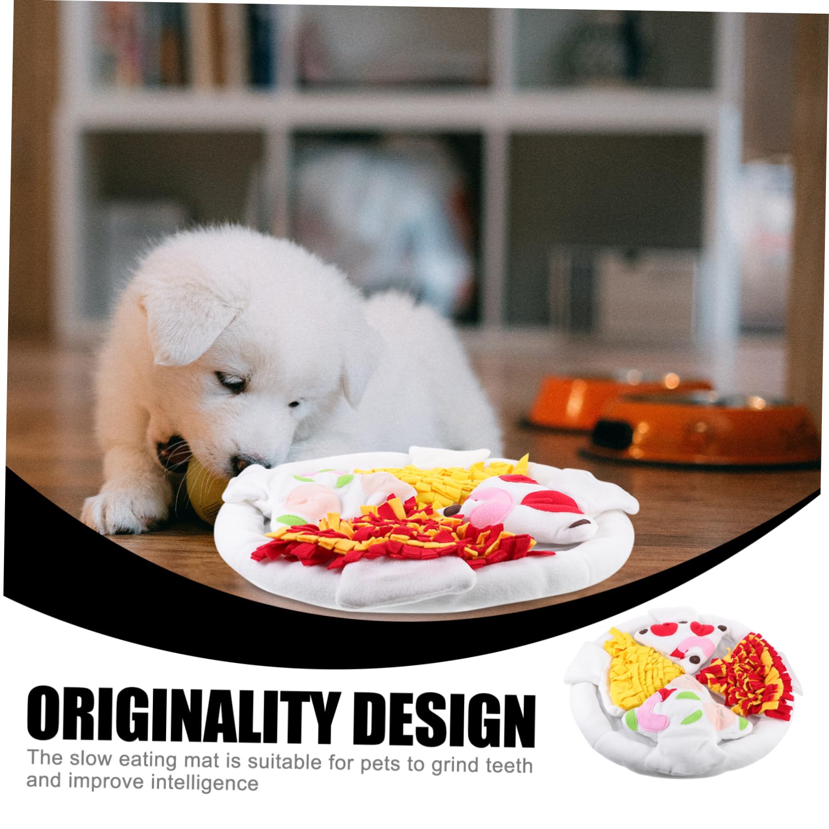 BESPORTBLE Tappetino Snuffle per Cani Forma Pizza in Polar Fleece per Allenamento Alimentare Lento e Masticazione