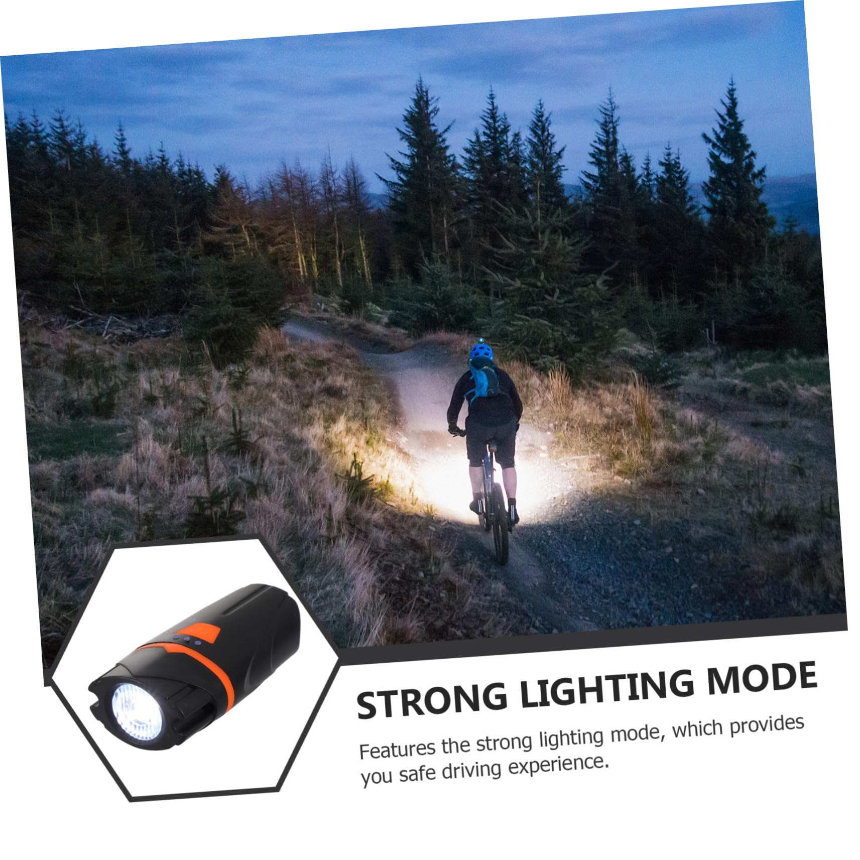 BESPORTBLE 3pièces Lampe De Vélo USB Rechargeable Éclairage Étanche pour Cyclisme Accessoires De Vélo Lumière
