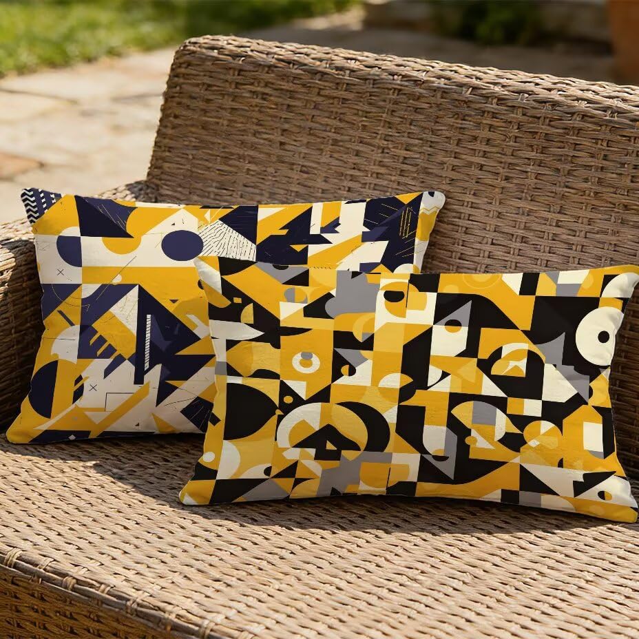 Housses de coussin de jardin 60x90 texture lin haut de gamme orange UV