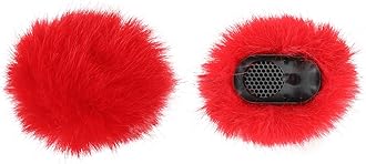 ADAH Red Windscreen for DJI MIC 2 (2024)/ DJI2 / OSMO POCKET 3 Microphone Transmitter - DJI Mic 2 Accessories Wind Muff Deadcat Foam,Windscreen 2-Pack (Not for Dji Mic 1 2023)