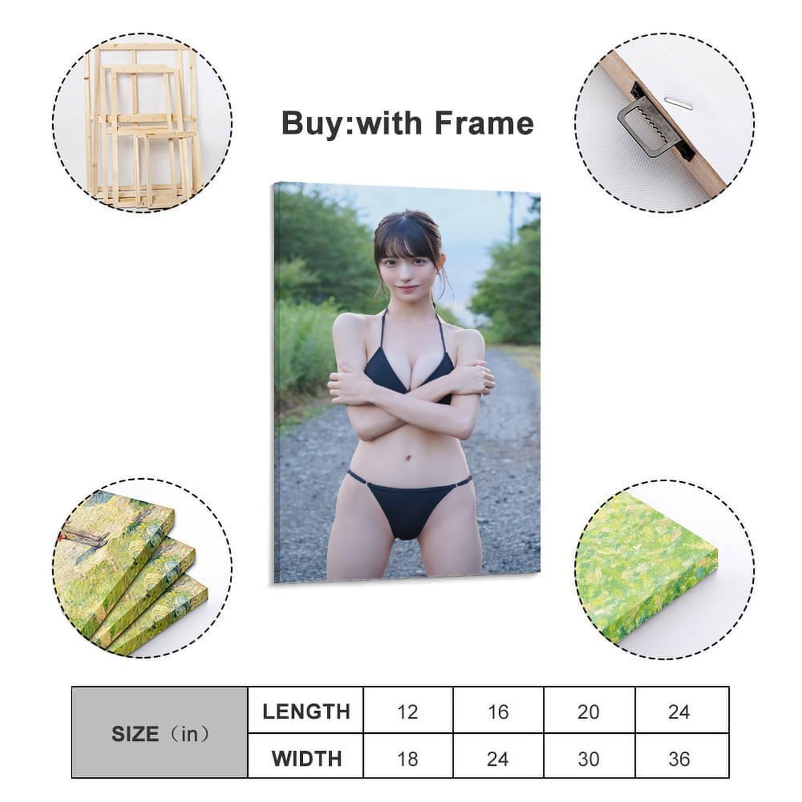 Amazon.co.jp: 森ふう花&柊きき有名人の写真のポスター616 キャンバス